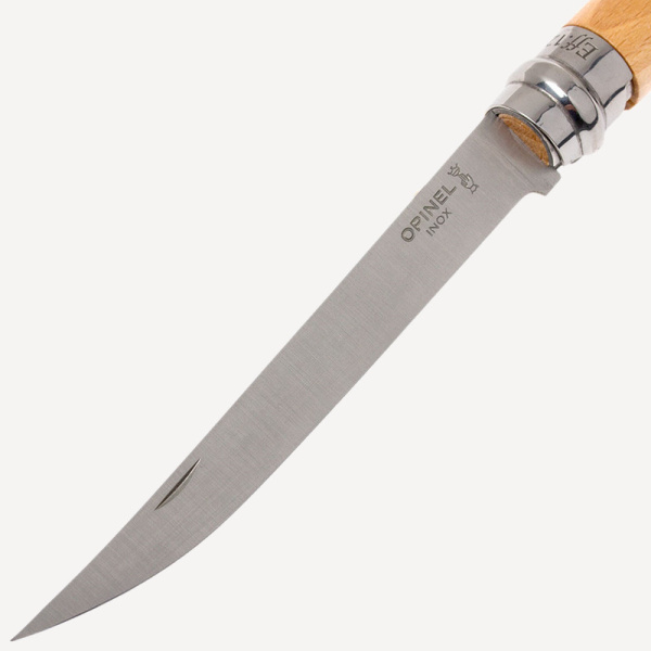 Нож складной Opinel Slim №12 VRI (INOX) 12,5см (натуральный Бук / нерж. сталь)